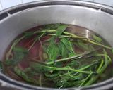 Hình bước làm 1 của món Rau câu sữa dừa lá cẩm