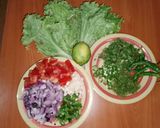 A picture of step 1 of Mexican bhel 🫑🍋🍅🧀.