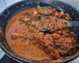 A picture of step 6 of Paneer cashew capsicum in curd based gravy.