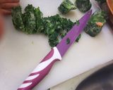 A picture of step 4 of Coconut spinach.