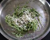 A picture of step 6 of Green Falafel In Spaghetti Nests.