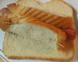 A picture of step 2 of Shallow Fried Breaded Hotdog.