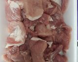 A picture of step 1 of Moo Satay with Satay Sauce (Using Satay Marinade Mix).