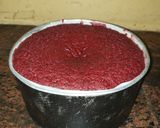 A picture of step 3 of RED velvet cake.