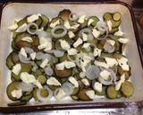 A picture of step 5 of Zucchini Flan with Fresh Basil.