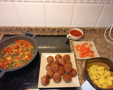 Foto del paso 3 de la receta: Albóndigas XL en salsa jardinera