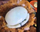 A picture of step 1 of Cheese spinach egg chicken burst balls.