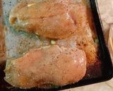 A picture of step 2 of Chicken vegetable steak.