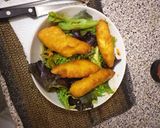 A picture of step 2 of Air fried fish with sweet chilli leafs.