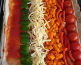 A picture of step 7 of Rainbow Pizza.