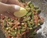 A picture of step 8 of Bhindi Karahi.