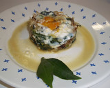 Foto del paso 14 de la receta: Huevos en nido de espinacas
