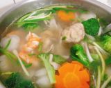 Hình bước làm 6 của món Nui tôm,gà nấm và rau củ
