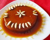 A picture of step 5 of Caramel Biscuit pudding.