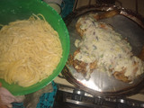 Pollo al verdeo con cubito 4 quesos knorr