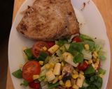 A picture of step 4 of Wine poached swordfish salad.