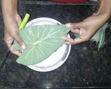 A picture of step 1 of Alu vadi.