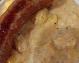 Sajtos tejfölös krumplifőzelék sült kolbásszal (rántásmentes és habarásmentes) recept fázis 4 fotója