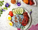 Cara Membuat Nasi Lemak Bunga Telang 4