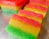 Foto langkah ke 6 dari resep Kue Lapis Singkong Pelangi (Dengan Santan).