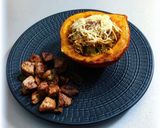 Une image de l'étape 4 de 🌿Potimarron garni à la purée d’aubergine🌿.
