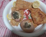 Foto del paso 4 de la receta: Milanesas de Pescado 🐠 de Cazón, con Papas🥔 aplastadas al horno