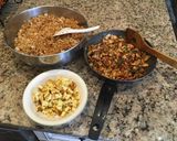 A picture of step 3 of Arroz Chaufa (Peruvian Chicken Fried Rice).