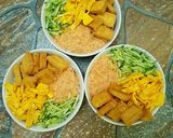 Hình bước làm 1 của món Bún tôm khô, đậu hũ, trứng chiên