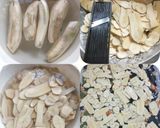 A picture of step 1 of Raw Banana Crisps.