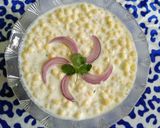A picture of step 3 of Boondi Raita.