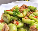 Hình bước làm 7 của món Mướp hương xào tôm sấy