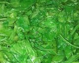 A picture of step 1 of Palak Paneer.