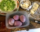 Foto del paso 5 de la receta Pascuas: Huevos marmolados con crema de roquefort