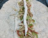 A picture of step 4 of Chicken tortillas wrap.