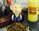 A picture of step 7 of Lal Mathachi Bhaji or Lal Saag Bhaji.