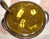 A picture of step 8 of Palak Paneer.