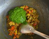 A picture of step 7 of Dhaba Style Spinach Mushroom 🍄‍🟫.