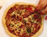 Hình bước làm 4 của món Pizza bò băm phomai mini (bé > 1y)