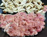 蒜味雙菇(杏鮑菇.鴻喜菇)炒肉絲的食譜步驟5照片
