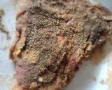A picture of step 1 of T-Bone Steak on Toast w/Creamed Drip Sauce & Red Pepper +Parsley.