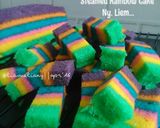 Foto langkah ke 5 dari resep Steamed Rainbow Cake Ny. Liem.