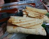 A picture of step 4 of Mc Donald style paneer wrap.