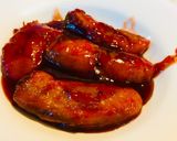 Hình bước làm 5 của món Chuối sốt siro thanh long