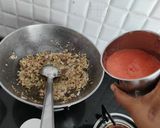A picture of step 8 of Dal Makhni.