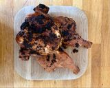 A picture of step 2 of Blackened spatchcock chicken on the braai.
