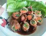 A picture of step 4 of Vegetable beef roll.