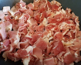 Foto del paso 2 de la receta: Frittata de guisantes, feta y bacon con ensalada de rúcula