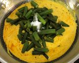 A picture of step 8 of Dahi Bhindi.