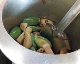 A picture of step 4 of Achari aloo parwal.
