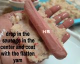 A picture of step 11 of Yam dogs.